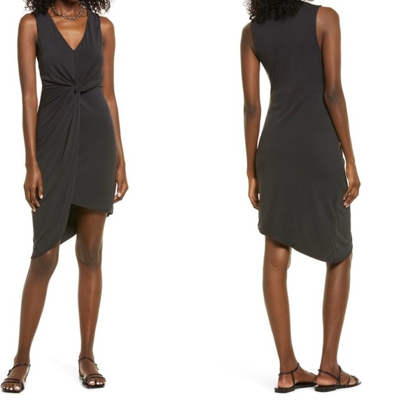 NWT Open Edit Drape Twist V-Neck Sheath Dress Size 1X - Picture 2 of 9